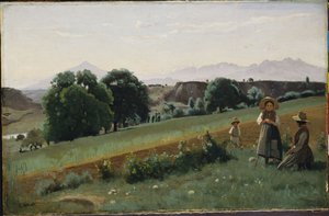 Landschap bij Mornex, c.1842 door Jean Baptiste Camille Corot