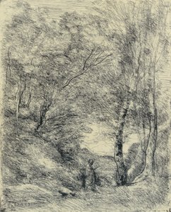 De tuin van Horace door Jean Baptiste Camille Corot