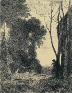 Kleine Berger, 2em Planche door Jean Baptiste Camille Corot