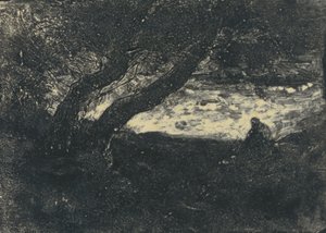 De dromer door Jean Baptiste Camille Corot