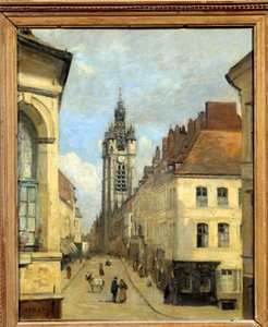 Le belfort de Douai door Jean Baptiste Camille Corot