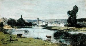 Les Chateaux door Jean Baptiste Camille Corot