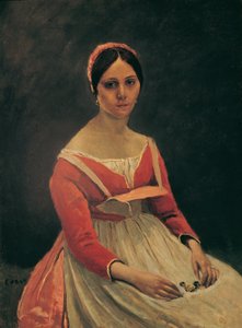 Madame Legois door Jean Baptiste Camille Corot