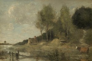 Moeras bij Boves, nabij Amiens door Jean Baptiste Camille Corot