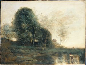 Herinnering aan Italië, ca. 1868-70 door Jean Baptiste Camille Corot