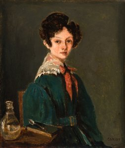 Mme Lemaistre, geboren Blanche Sennegon, nicht van Corot door Jean Baptiste Camille Corot