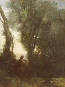 Ochtend, 1865 door Jean Baptiste Camille Corot