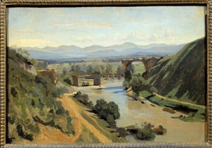 Narni-brug bij Rome door Jean Baptiste Camille Corot