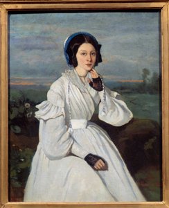 Portret van Claire Sennegon (1821-?) door Jean Baptiste Camille Corot