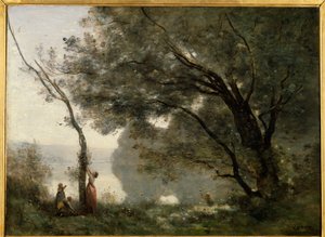 Herinnering aan Mortefontaine. Schilderij door Camille Corot (1796-1875)