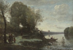 Rivier met een Verre Toren, 1865