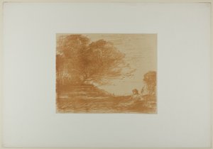 Sappho door Jean Baptiste Camille Corot