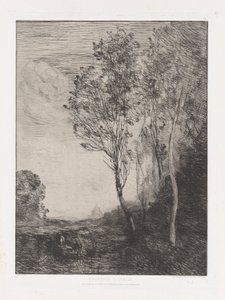 Souvenir van door Jean Baptiste Camille Corot