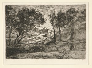 Herinnering aan Toscane door Jean Baptiste Camille Corot