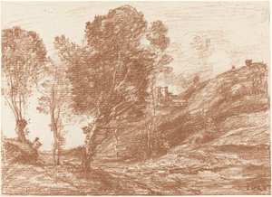 Souvenir van Italië door Jean Baptiste Camille Corot
