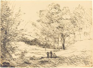 Herinnering aan het Lago Maggiore door Jean Baptiste Camille Corot