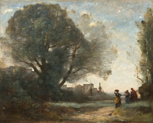Souvenir van Terracina, 1864, iets later herwerkt door Jean Baptiste Camille Corot