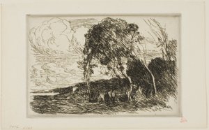 Souvenir van de vestingwerken van Douai door Jean Baptiste Camille Corot