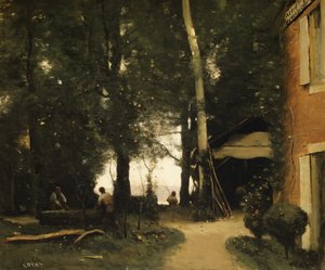 De Oevers van de Seine bij Conflans, ca. 1865-70 door Jean Baptiste Camille Corot