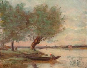 De Schipper, 1806-1875 door Jean Baptiste Camille Corot