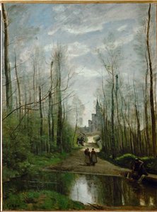 De kerk van Marissel ... door Jean Baptiste Camille Corot