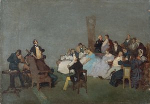 Het concert, ca.1830-40 (olieverf op doek) door Jean Baptiste Camille Corot