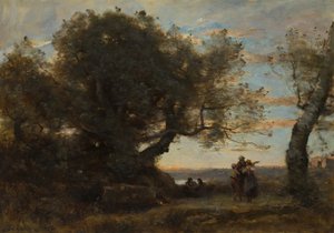 De Zigeuners door Jean Baptiste Camille Corot