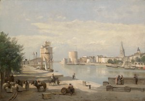De Haven van La Rochelle door Jean Baptiste Camille Corot