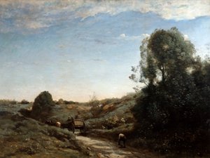 De Paardenkar, Herinnering aan Marcoussis bij Montlhery, 1855 door Jean Baptiste Camille Corot