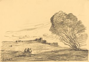Het Geïsoleerde Fort door Jean Baptiste Camille Corot