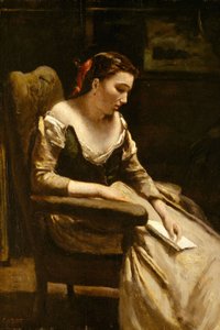 De brief, ca. 1865 door Jean Baptiste Camille Corot