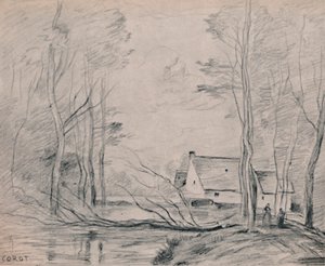 De Molen bij Cuincy door Jean Baptiste Camille Corot