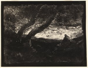 De Denker door Jean Baptiste Camille Corot