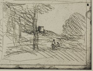 De Toren van Hendrik VIII door Jean Baptiste Camille Corot