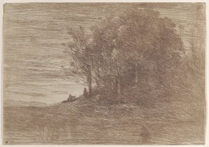 De bossen van de kluizenaar door Jean Baptiste Camille Corot