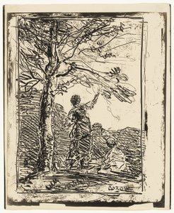 Het Jonge Meisje en de Dood door Jean Baptiste Camille Corot