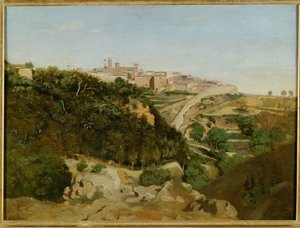 Volterra, gemeente - Volterra, Italië ... door Jean Baptiste Camille Corot