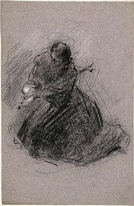 Franciscus (recto); Twee figuren (verso) door Jean Baptiste Carpeaux
