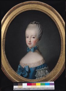 Portret van Marie-Antoinette de Habsbourg-Lorraine (1750-93) naar het schilderij van Joseph Ducreux (1735-1802) 1770 door Jean Baptiste Charpentier