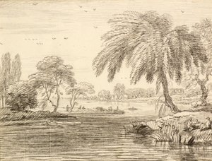 Landschap door Jean Baptiste Claude Chatelain