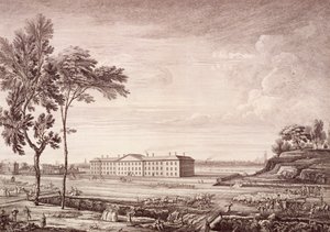 Uitzicht op het London Hospital in Whitechapel Road