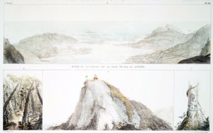 Panorama van de Baai van Rio de Janeiro (handgekleurde litho)