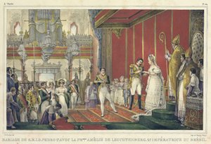 Het huwelijk van Amelie van Leuchtenberg door Jean Baptiste Debret