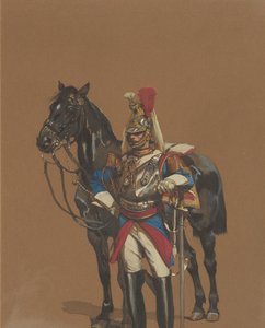 Cuirassier, 1872 door Jean Baptiste Edouard Detaille