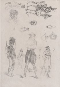 Blad met schetsen (detail), 1868