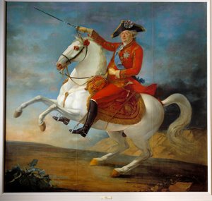 Ruiterportret van Lodewijk XVI (1754 - 1793) door Jean Baptiste Francois Carteaux