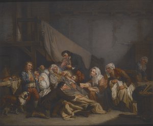 Dood van een oude man door Jean Baptiste Greuze