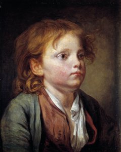 Portret van een jonge jongen. Schilderij door Jean-Baptiste Greuze (1725-1805). 18e eeuw. 0,40x0,32 m. Chantilly, Musee Conde