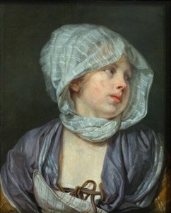 Portret van de vrouw van de kunstenaar door Jean Baptiste Greuze