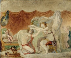 Psyche kroont Liefde door Jean Baptiste Greuze